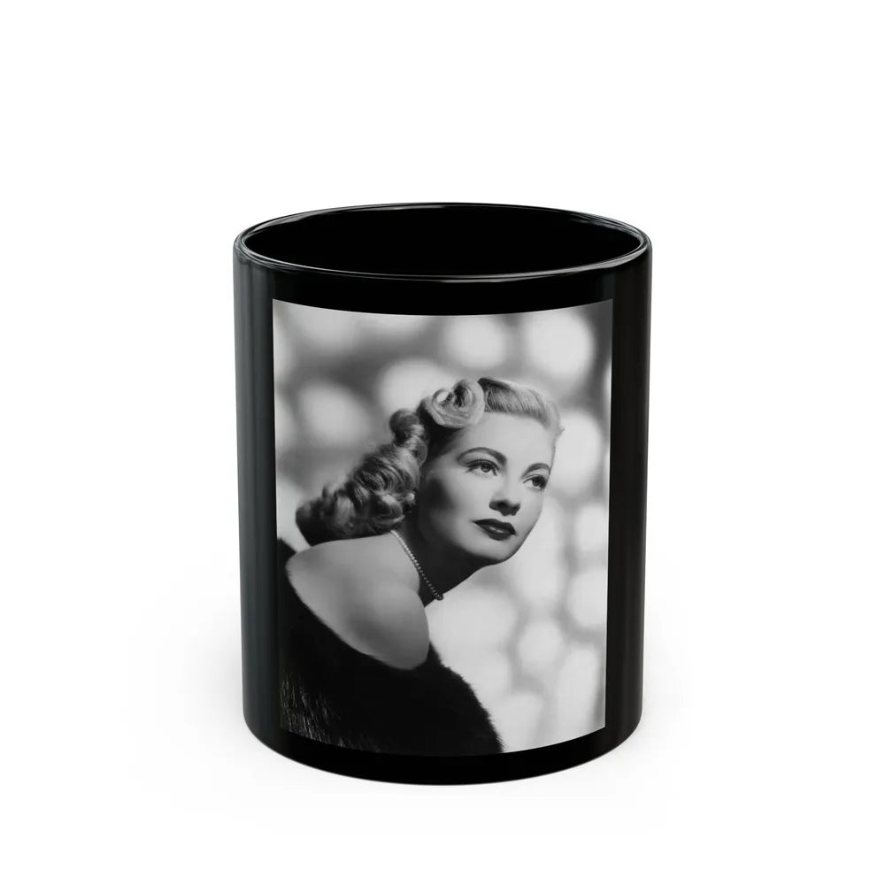 Lori Nelson #104 1 (Vintage Female Icon) Black Coffee Mug-11oz-Go Mug Yourself