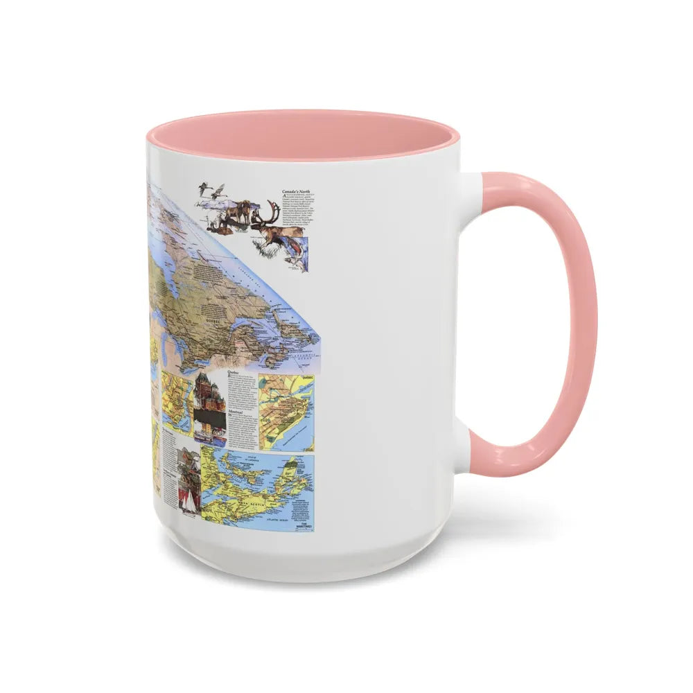 Canada - Vacationlands (1985) (Map) Accent Coffee Mug-Go Mug Yourself