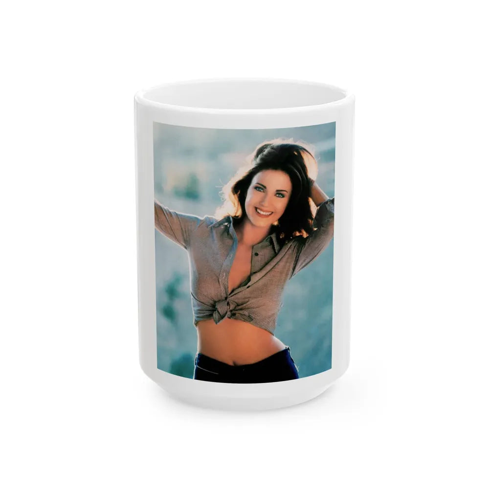 Lynda Carter #274 (Vintage Female Icon) White Coffee Mug-15oz-Go Mug Yourself