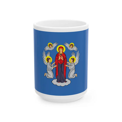 Flag of Minsk Miensk Russia - White Coffee Mug-15oz-Go Mug Yourself