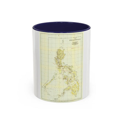 Philippines, The (1905) (Map) Accent Coffee Mug-11oz-Navy-Go Mug Yourself