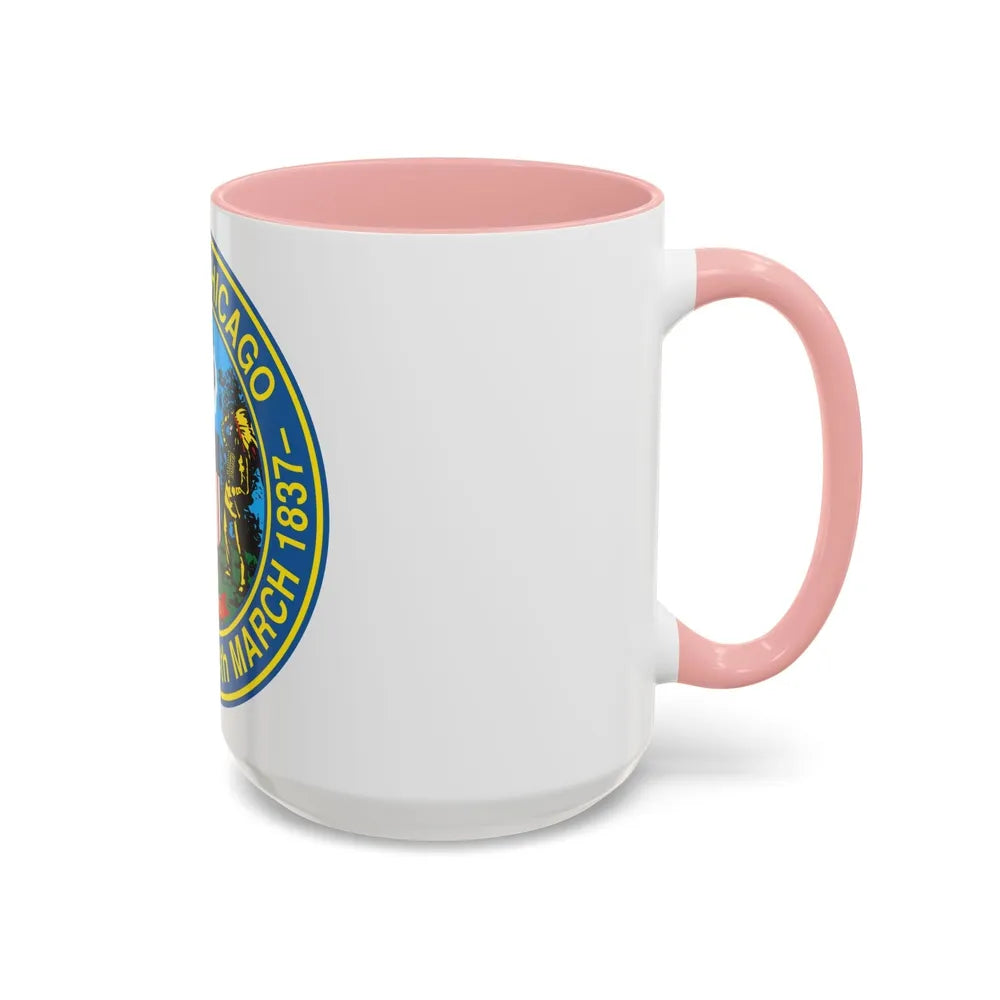 Seal of Chicago Illinois - Accent Coffee Mug-Go Mug Yourself