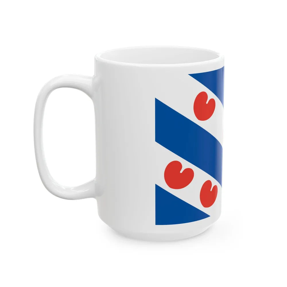 Flag of Friesland Netherlands - White Coffee Mug-Go Mug Yourself