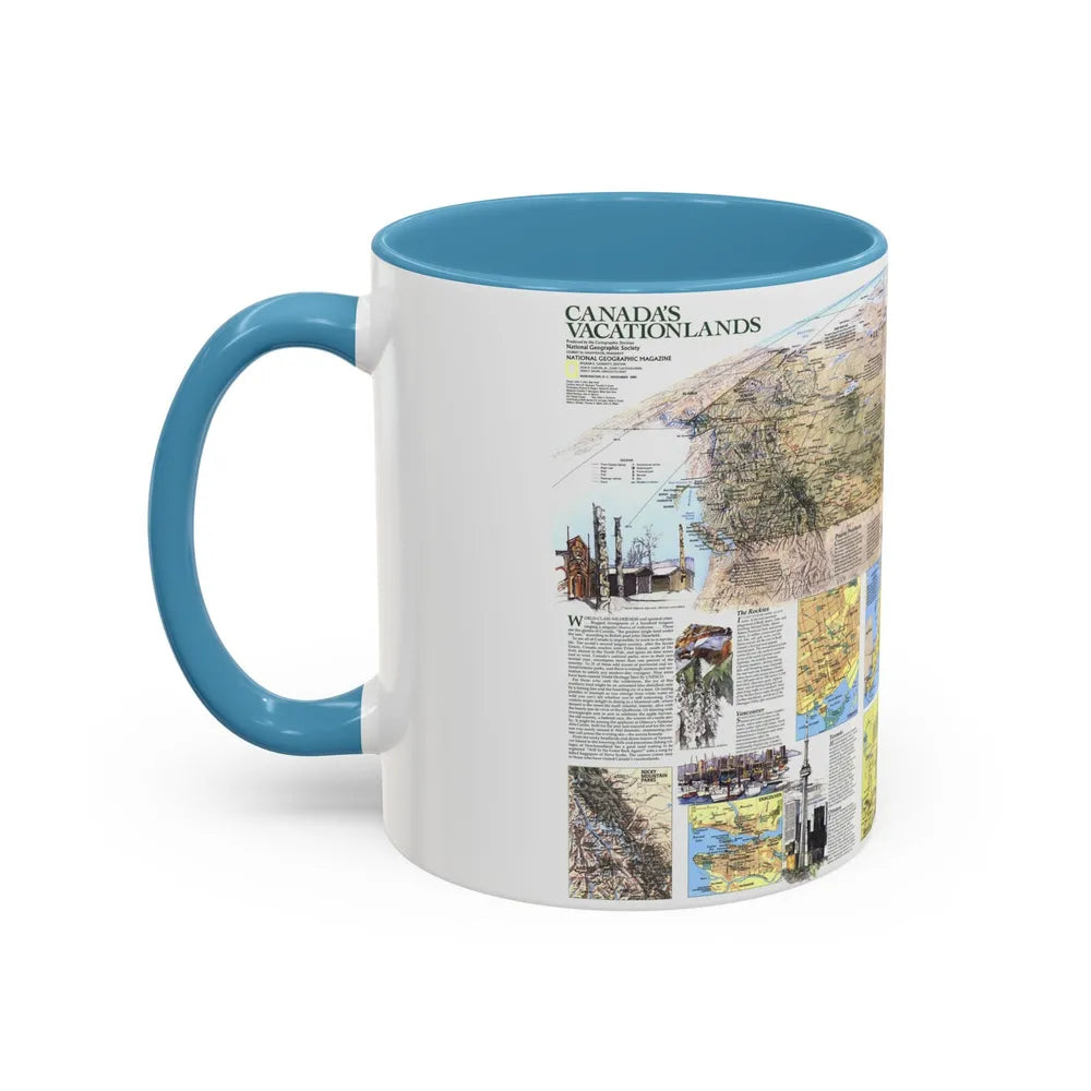 Canada - Vacationlands (1985) (Map) Accent Coffee Mug-Go Mug Yourself