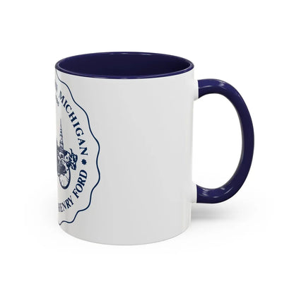 Seal of Dearborn Michigan - Accent Coffee Mug-Go Mug Yourself