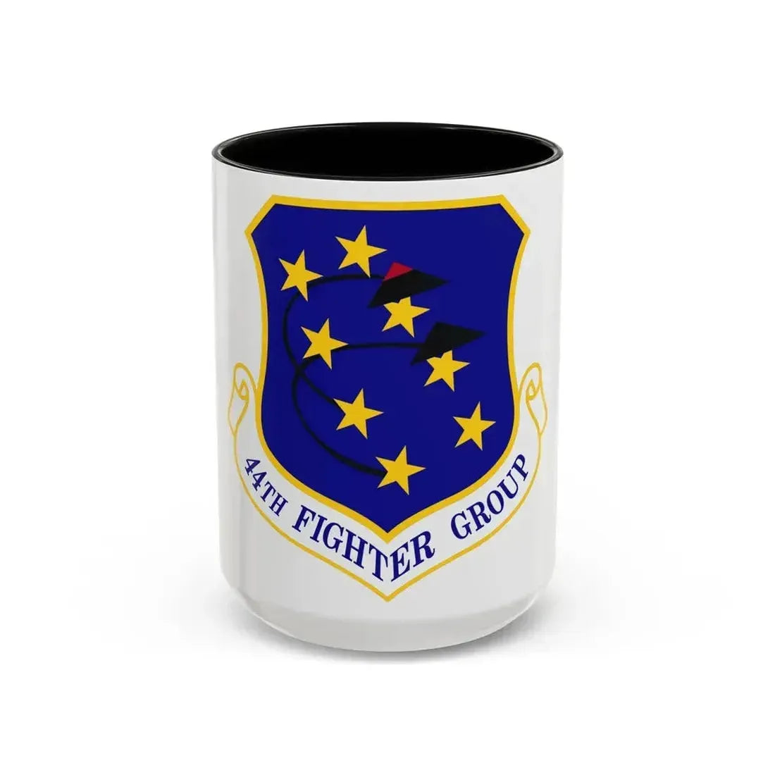 44th Fighter Group (U.S. Air Force) Accent Coffee Mug 15oz Black - Go Mug Yourself