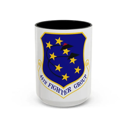 44th Fighter Group (U.S. Air Force) Accent Coffee Mug 15oz Black - Go Mug Yourself