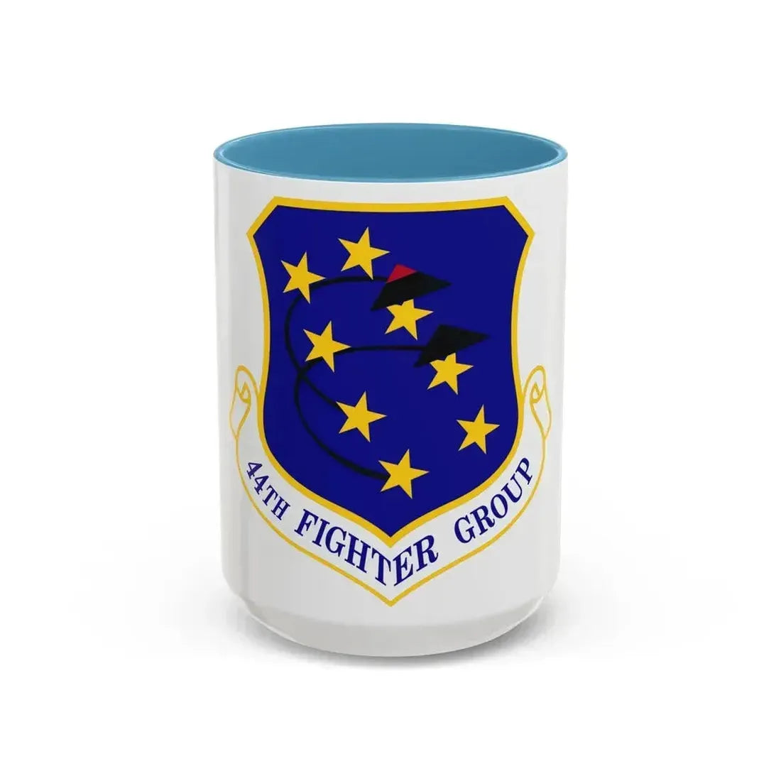 44th Fighter Group (U.S. Air Force) Accent Coffee Mug 15oz Light Blue - Go Mug Yourself