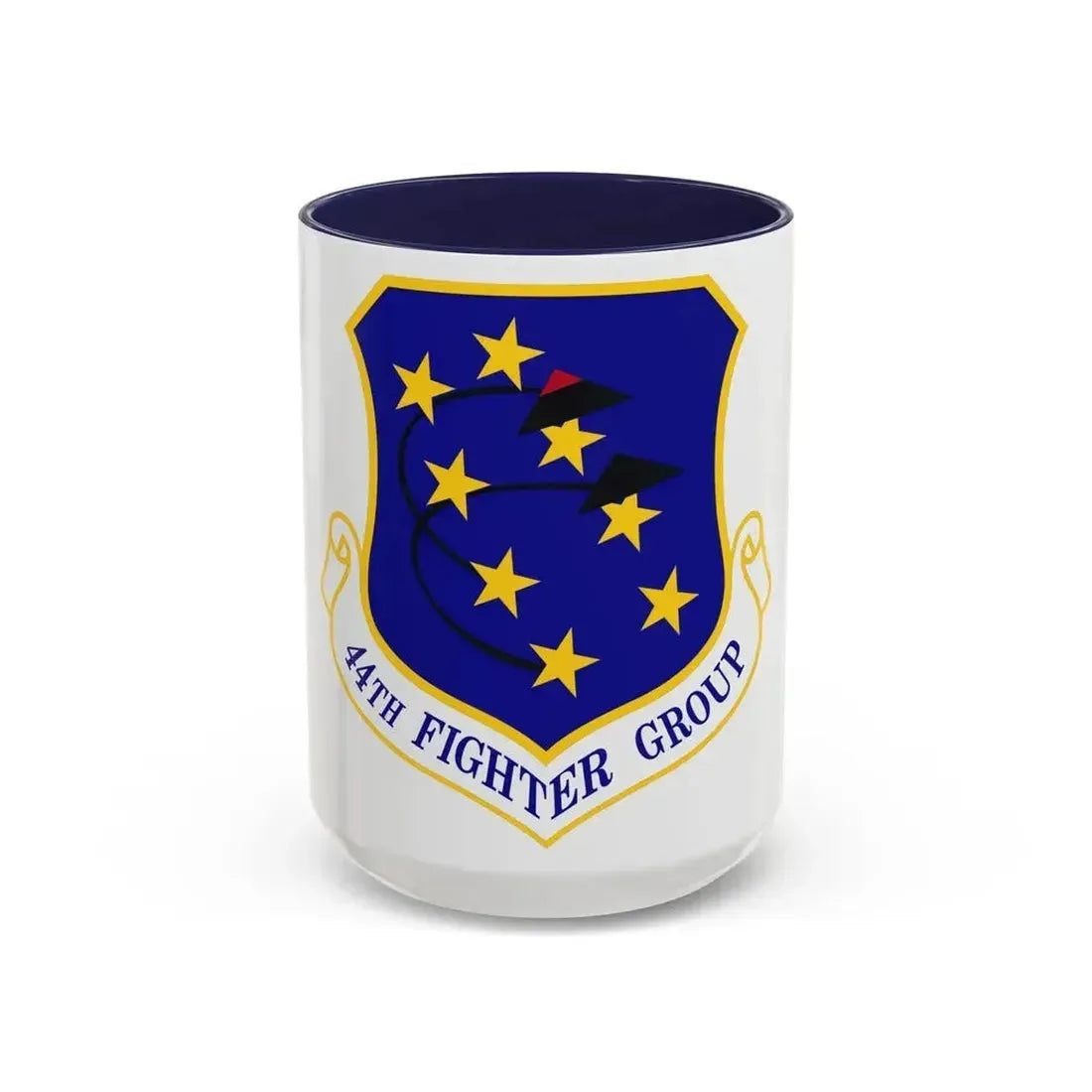 44th Fighter Group (U.S. Air Force) Accent Coffee Mug 15oz Navy - Go Mug Yourself