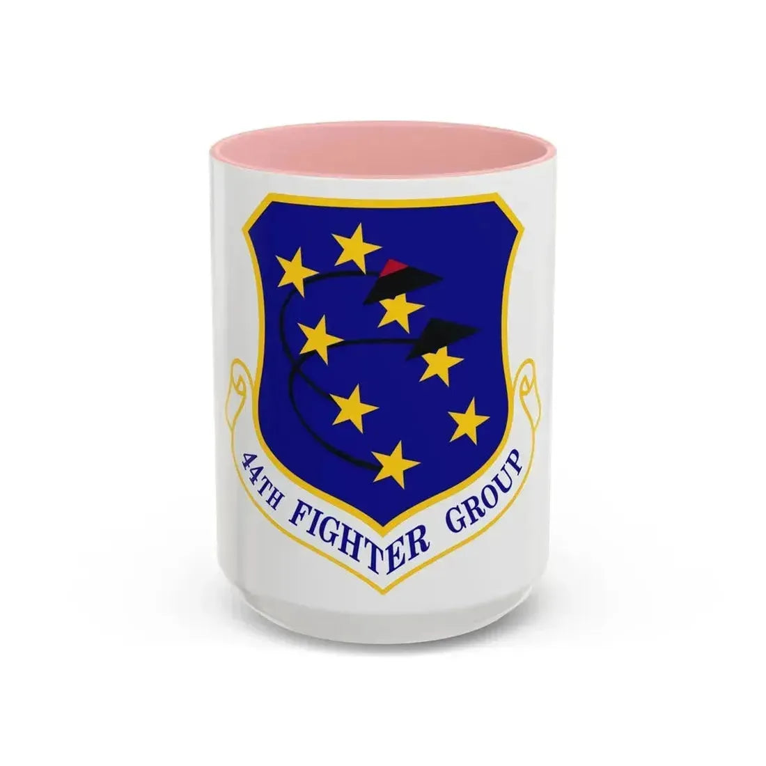 44th Fighter Group (U.S. Air Force) Accent Coffee Mug 15oz Pink - Go Mug Yourself