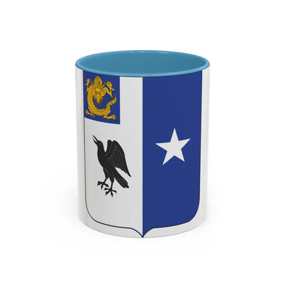 44th Infantry Regiment (U.S. Army) Accent Coffee Mug-11oz-Light Blue-Go Mug Yourself