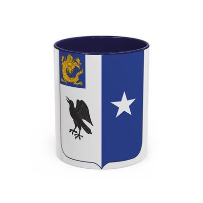 44th Infantry Regiment (U.S. Army) Accent Coffee Mug-11oz-Navy-Go Mug Yourself