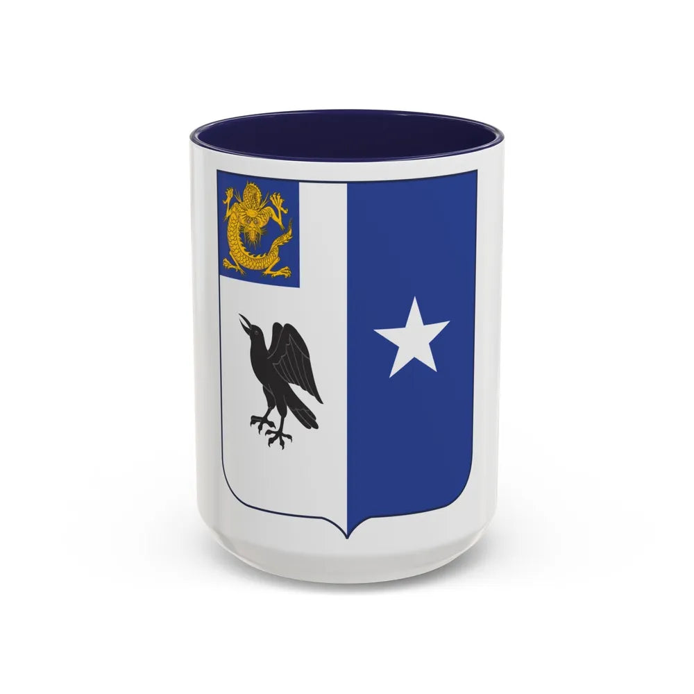 44th Infantry Regiment (U.S. Army) Accent Coffee Mug-15oz-Navy-Go Mug Yourself