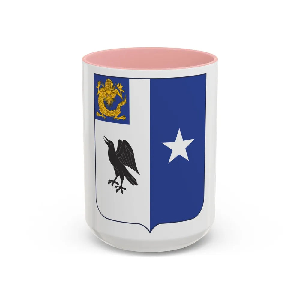 44th Infantry Regiment (U.S. Army) Accent Coffee Mug-15oz-Pink-Go Mug Yourself