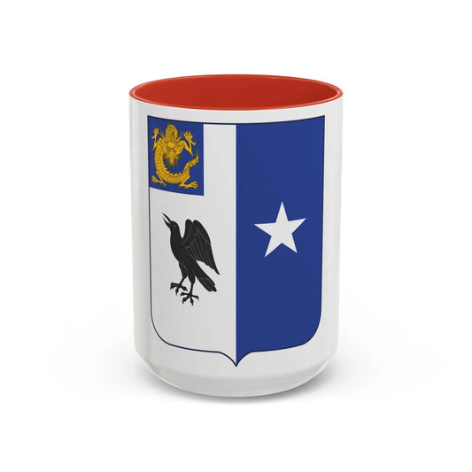 44th Infantry Regiment (U.S. Army) Accent Coffee Mug-15oz-Red-Go Mug Yourself