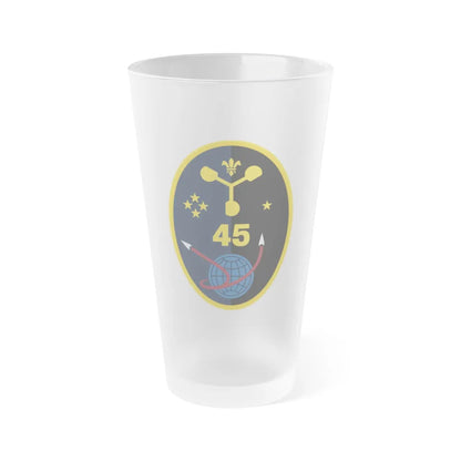 45 Weather Squadron (U.S. Space Force) Frosted Pint Glass 16oz-Go Mug Yourself