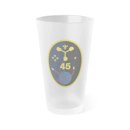 45 Weather Squadron (U.S. Space Force) Frosted Pint Glass 16oz Default Title - Go Mug Yourself