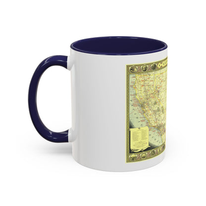 USA - Southwestern (1940) (Map) Accent Coffee Mug