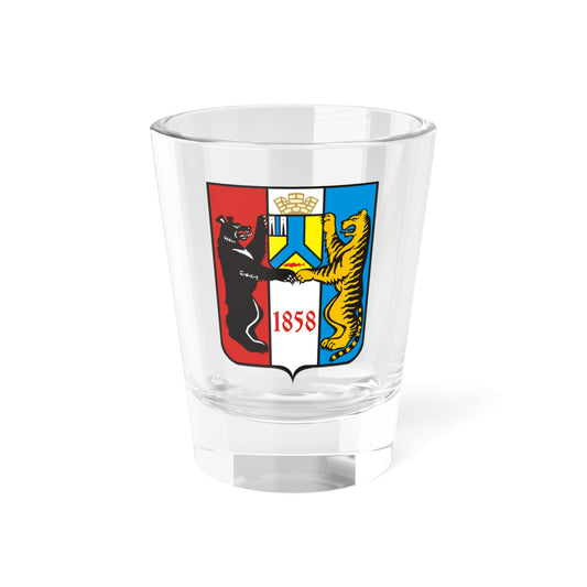 Coat of Arms of Khabarovsk 1991-2014 (Russia) (Coat of Arms) Shot Glass 1.5oz