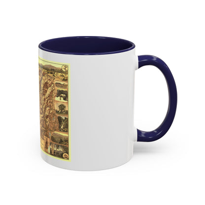 USA - New Hampshire's White Mountains (1937) (Map) Accent Coffee Mug