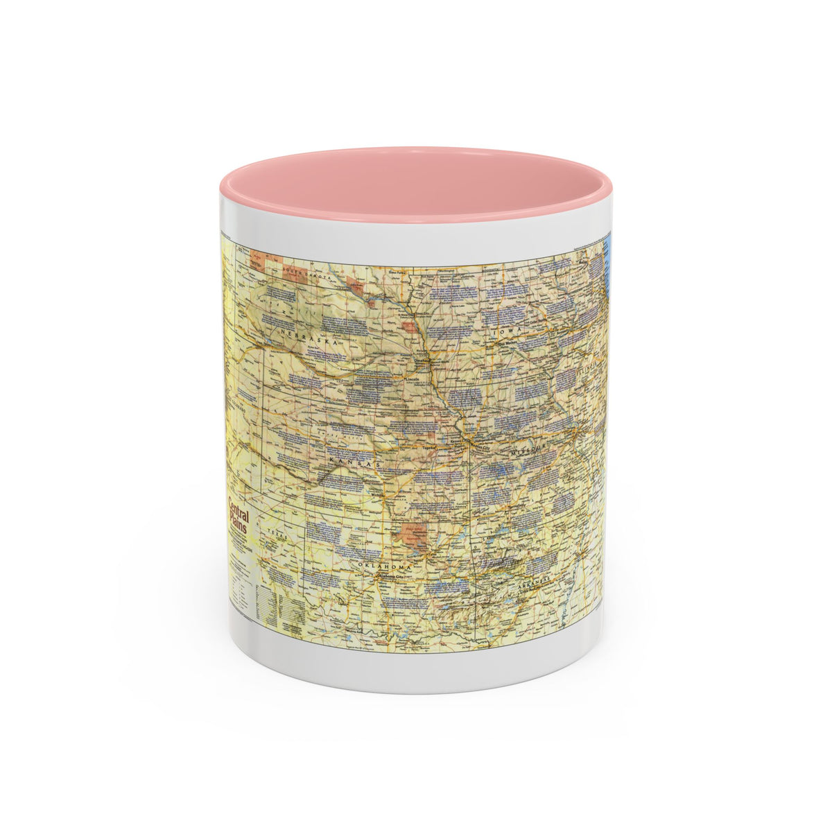 USA - Central Plains 1 (1985) (Map) Accent Coffee Mug