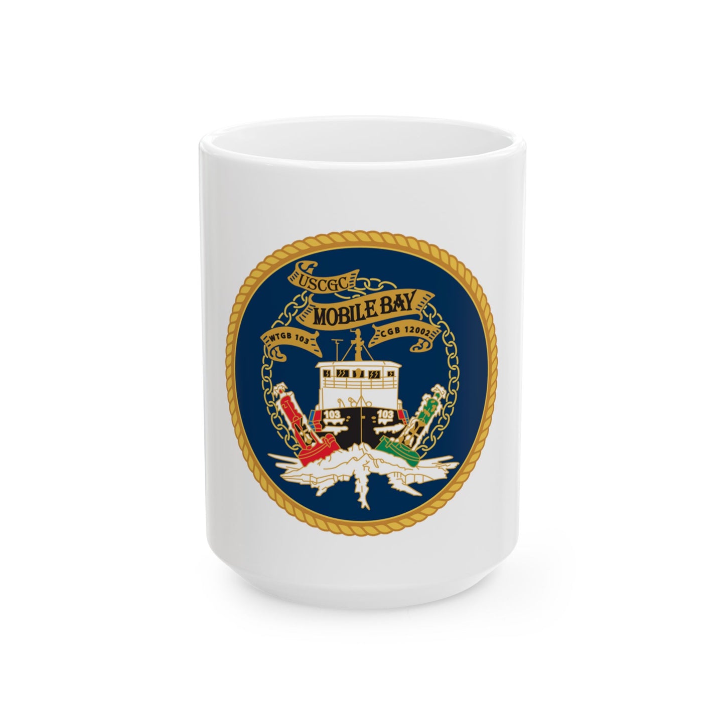 USCGC Mobile Bay WTGB 103 (U.S. Coast Guard) White Coffee Mug