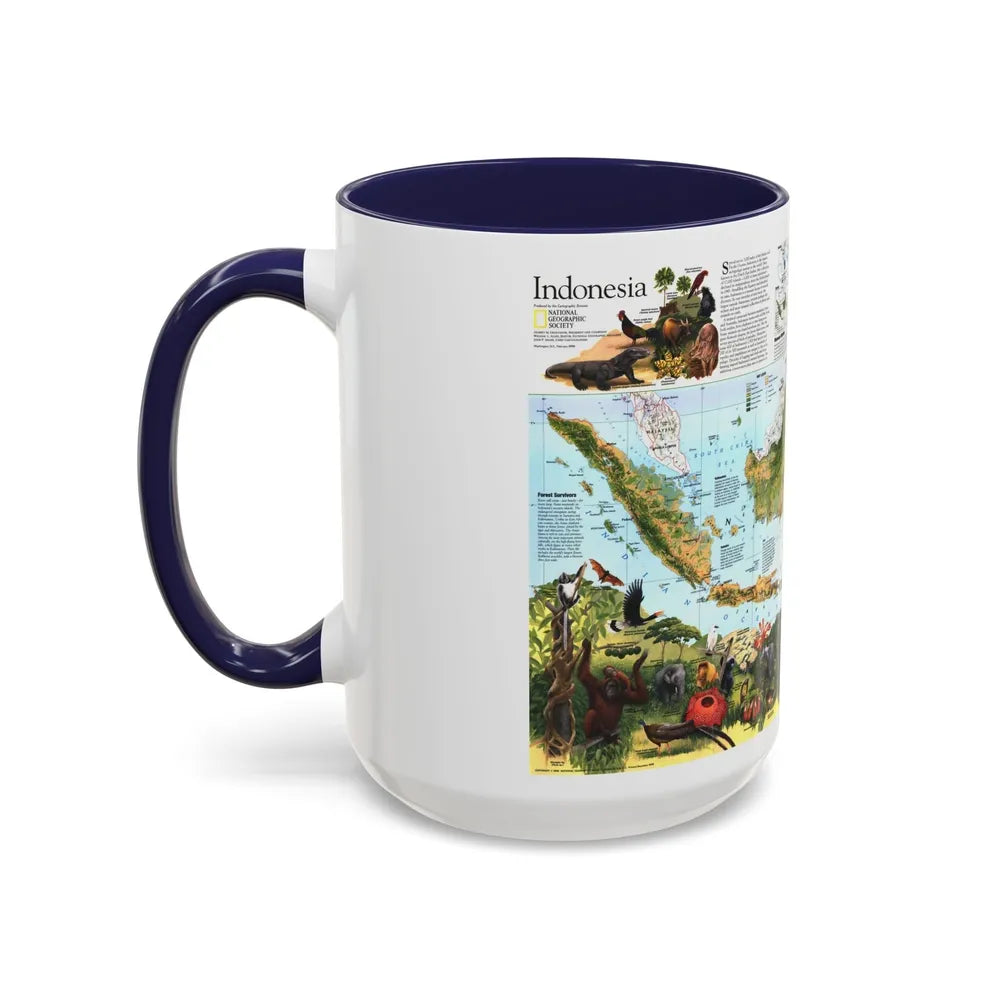 Indonesia 2 (1996) (Map) Accent Coffee Mug-Go Mug Yourself