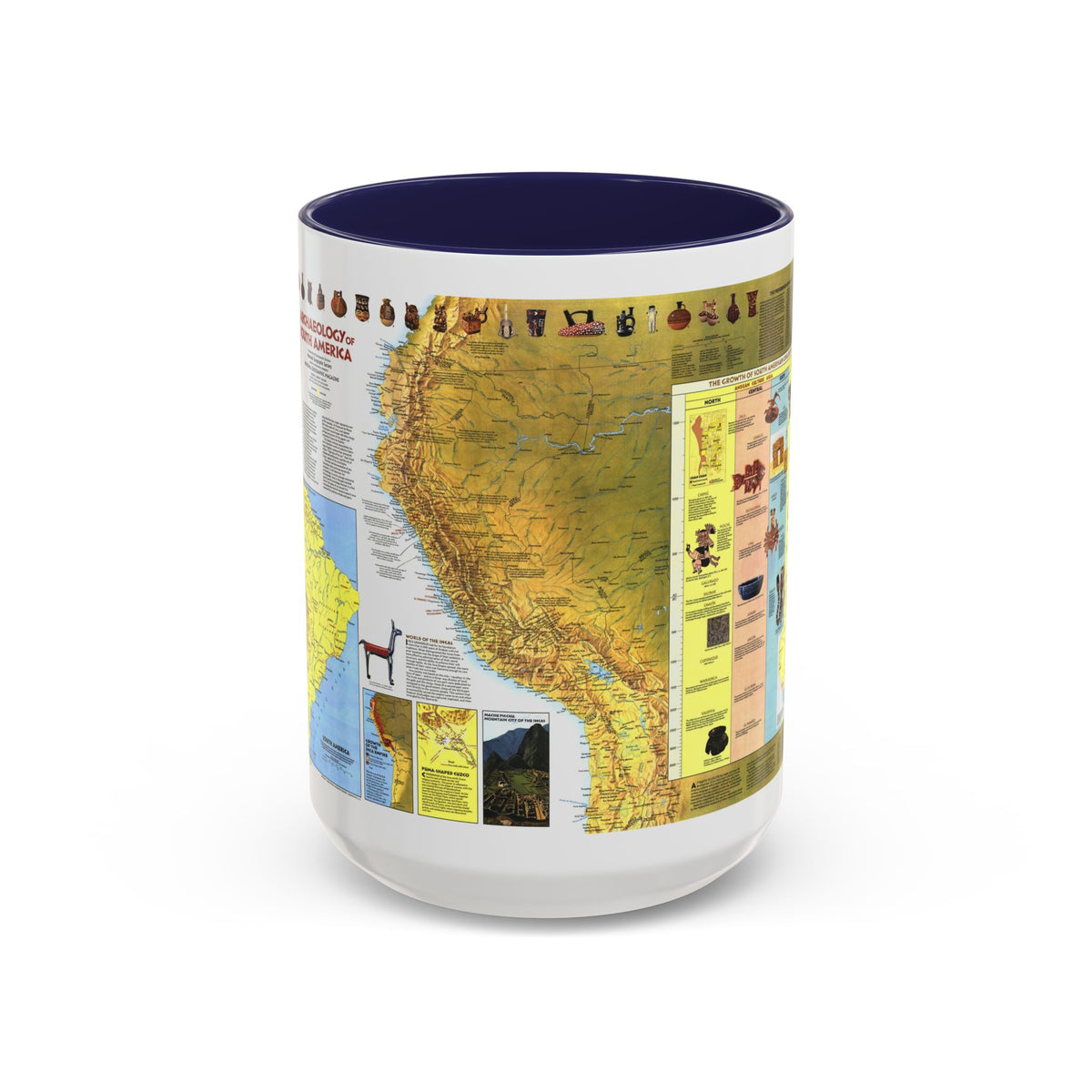 South America - Archaeology (1982) (Map) Accent Coffee Mug
