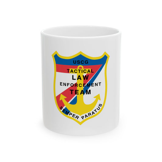 USCG Tactical Law Enforcement Team District 7 (U.S. Coast Guard) White Coffee Mug