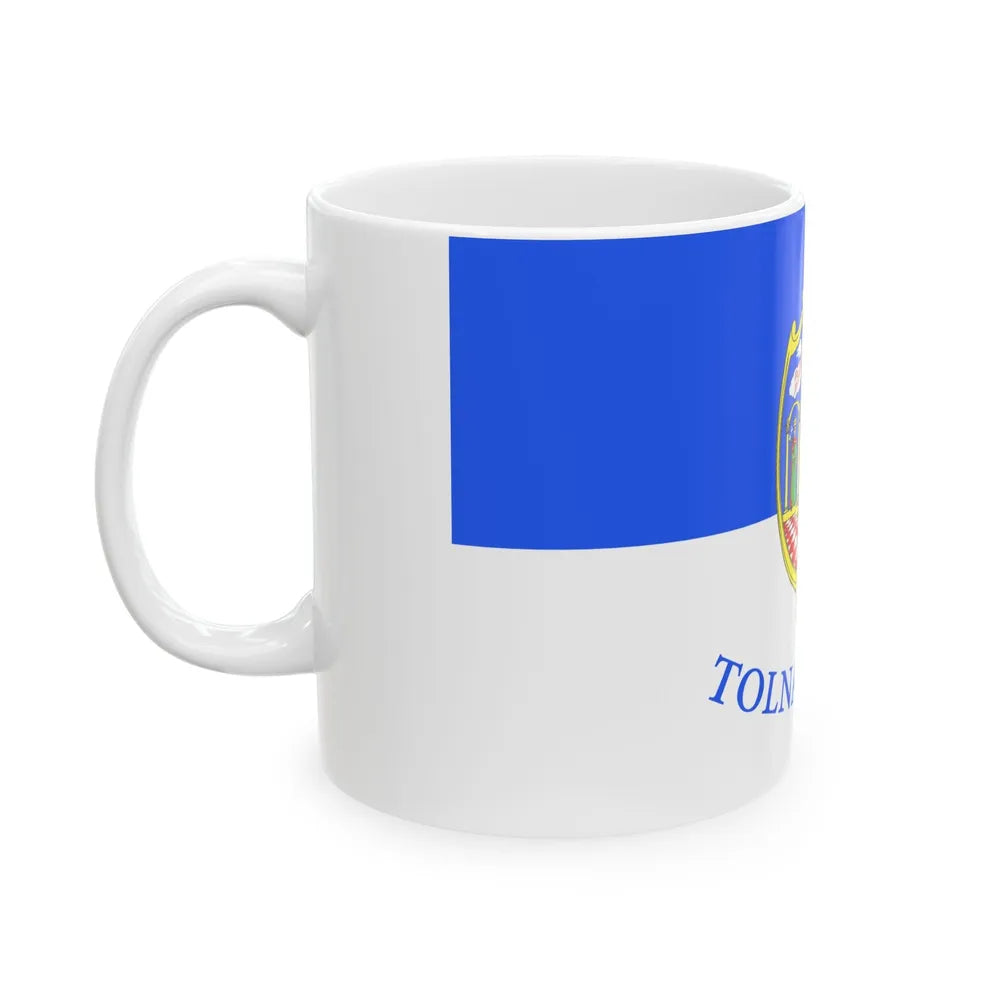 Flag of Tolna County Hungary - White Coffee Mug-Go Mug Yourself