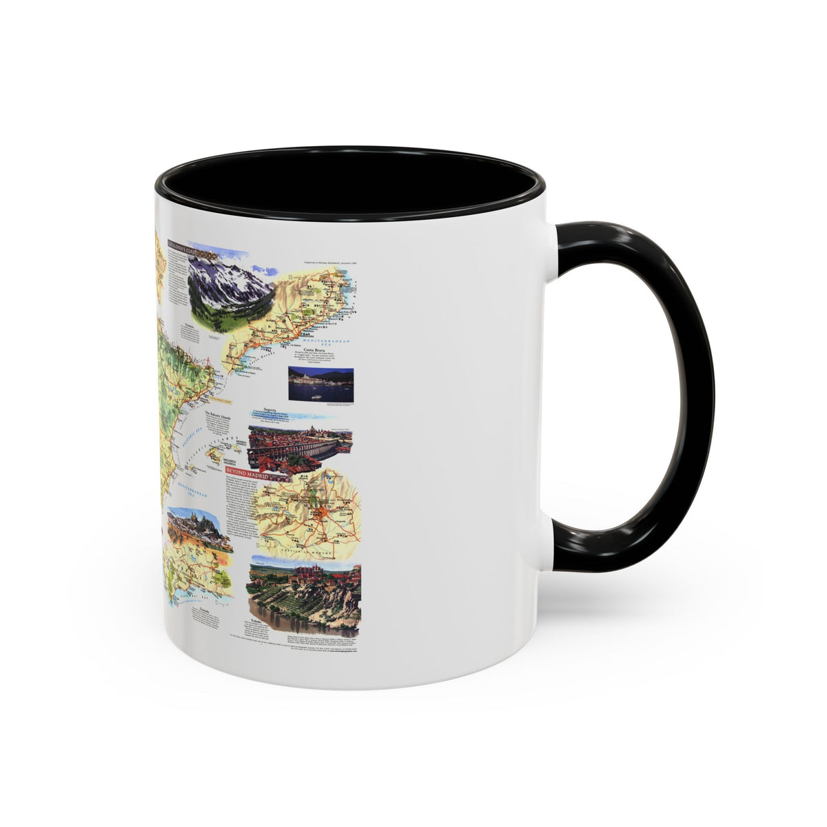 Spain and Portugal - A Traveller's Map (1998) (Map) Accent Coffee Mug