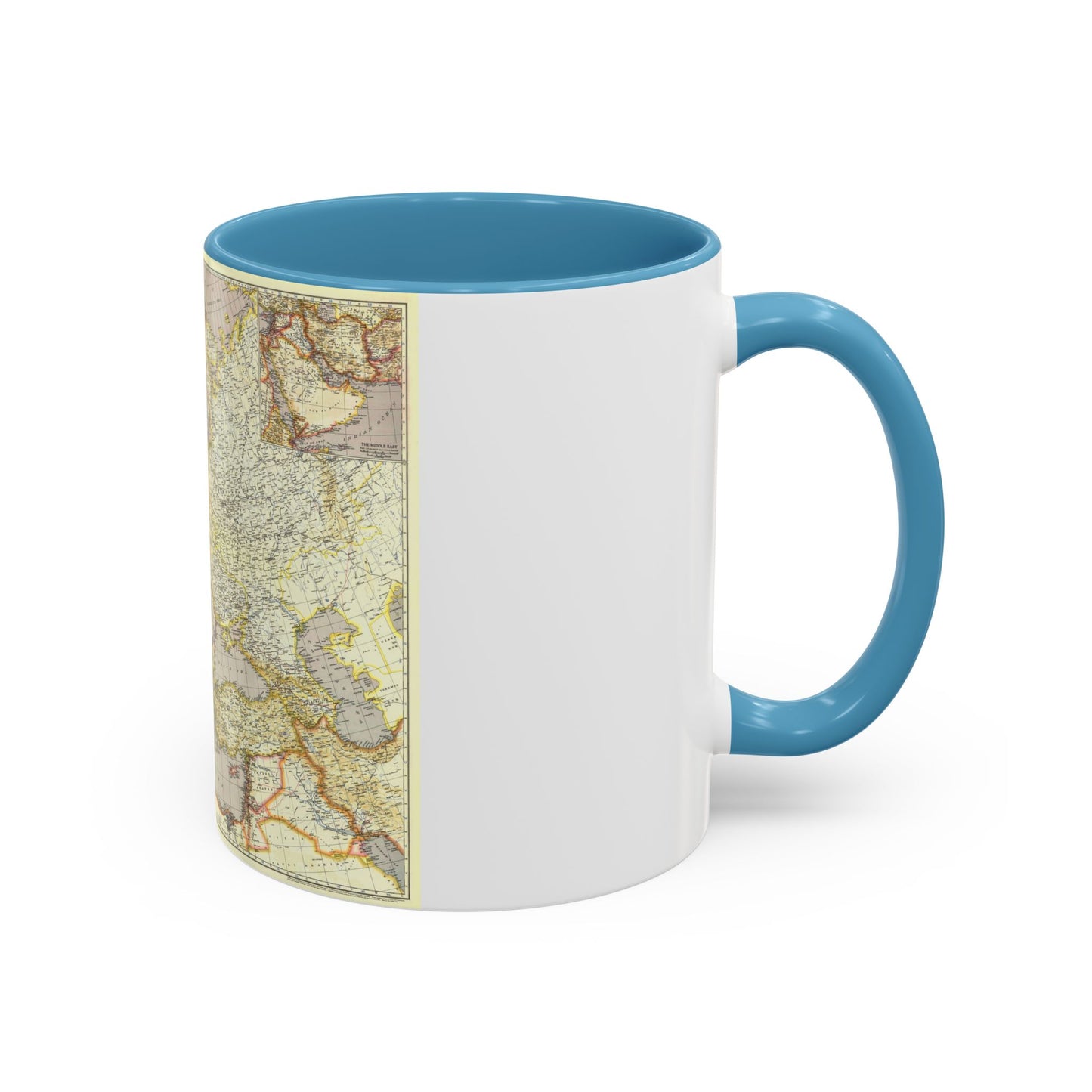 Europe and the Near East (1943) (Map) Accent Coffee Mug