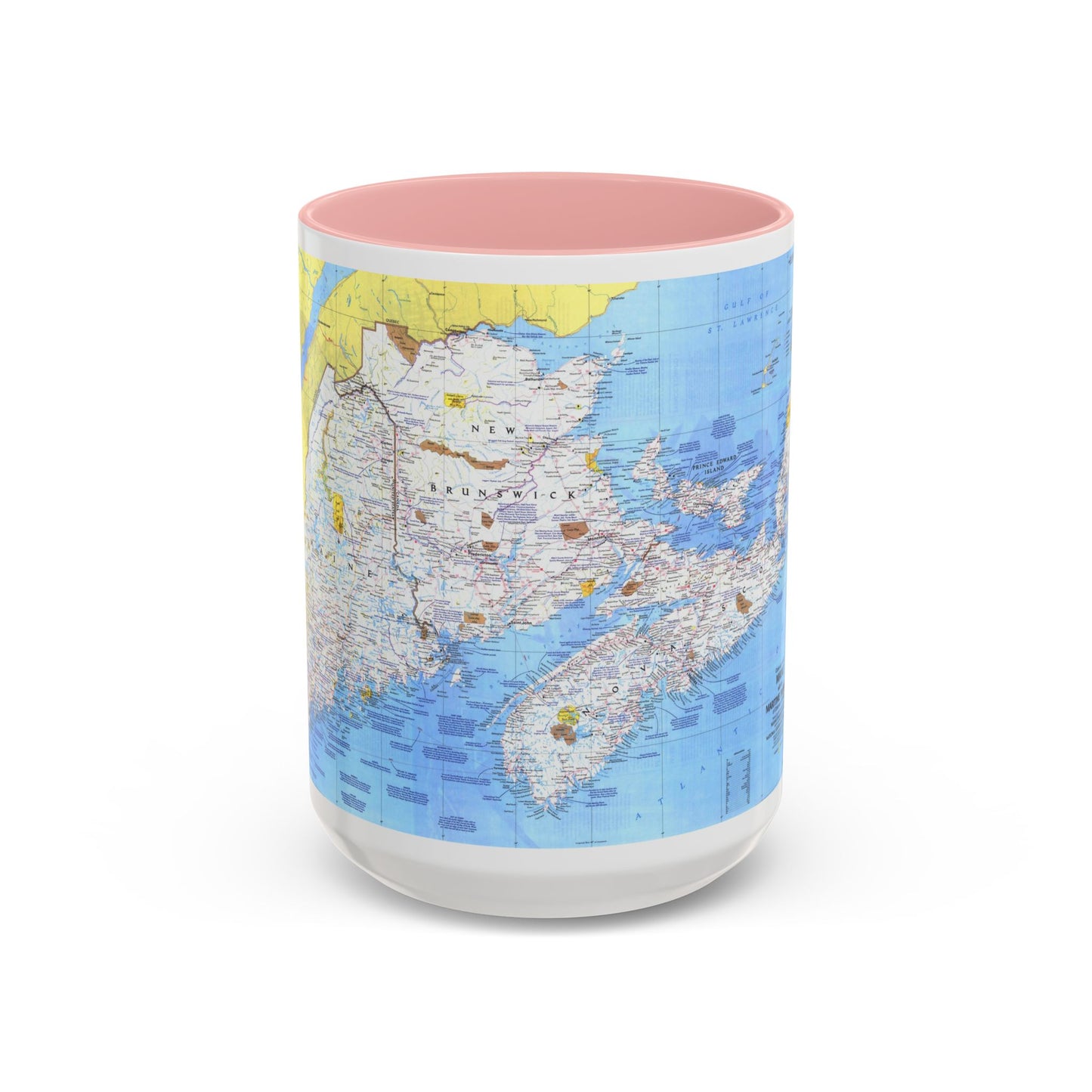 Canada - Maine, with the Maritime Provinces 1 (1975) (Map) Accent Coffee Mug