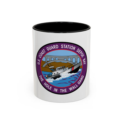 USCG Station Depoe Bay (U.S. Coast Guard) Accent Coffee Mug