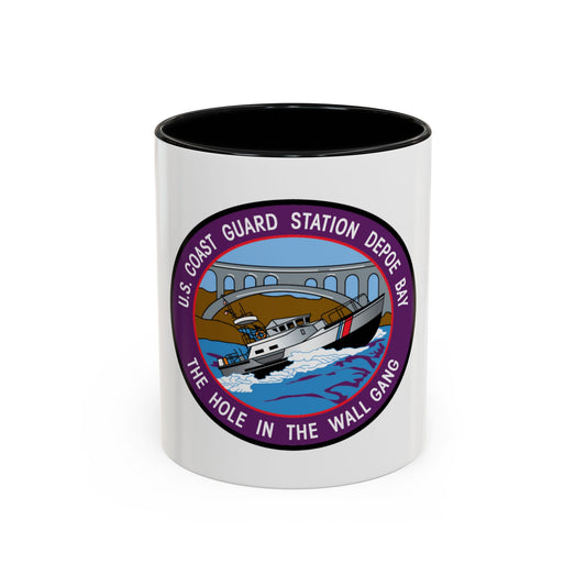 USCG Station Depoe Bay (U.S. Coast Guard) Accent Coffee Mug
