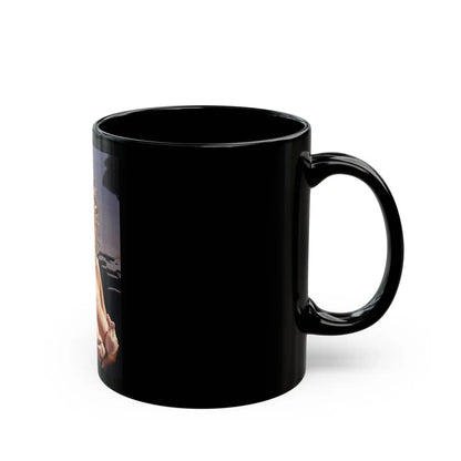 Linda Blair #367 - Underewater & Topless (Vintage Female Icon) Black Coffee Mug-Go Mug Yourself