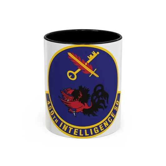 450th Intelligence Squadron (U.S. Air Force) Accent Coffee Mug 11oz Black - Go Mug Yourself