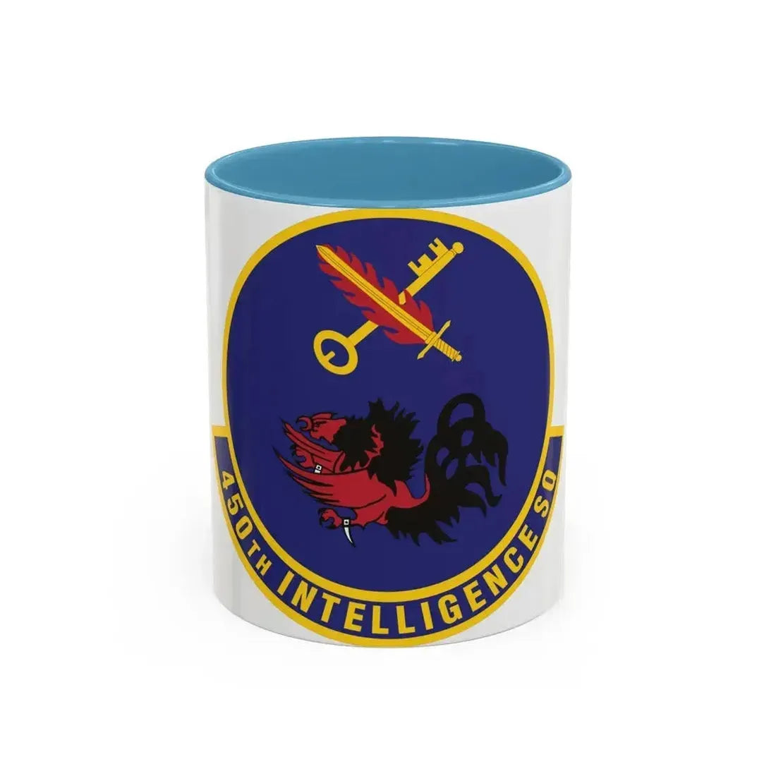 450th Intelligence Squadron (U.S. Air Force) Accent Coffee Mug 11oz Light Blue - Go Mug Yourself