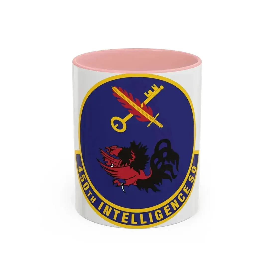 450th Intelligence Squadron (U.S. Air Force) Accent Coffee Mug 11oz Pink - Go Mug Yourself