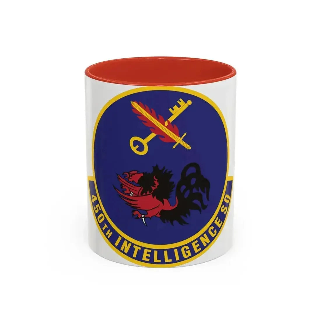 450th Intelligence Squadron (U.S. Air Force) Accent Coffee Mug 11oz Red - Go Mug Yourself