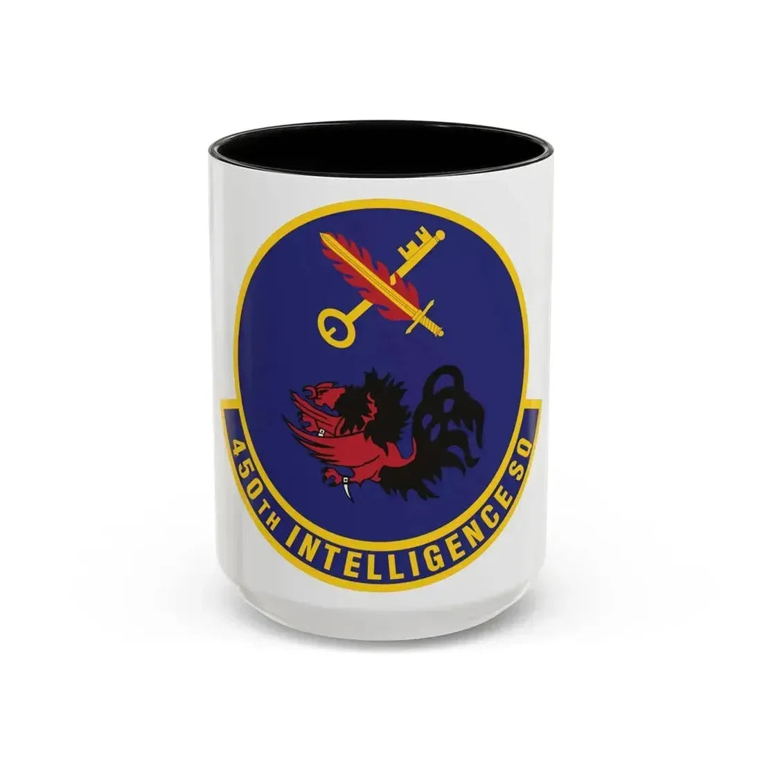450th Intelligence Squadron (U.S. Air Force) Accent Coffee Mug 15oz Black - Go Mug Yourself