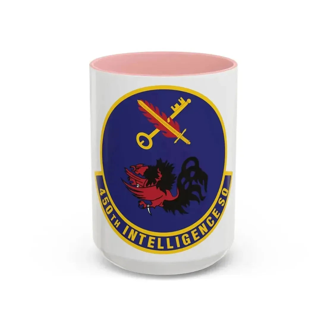 450th Intelligence Squadron (U.S. Air Force) Accent Coffee Mug 15oz Pink - Go Mug Yourself