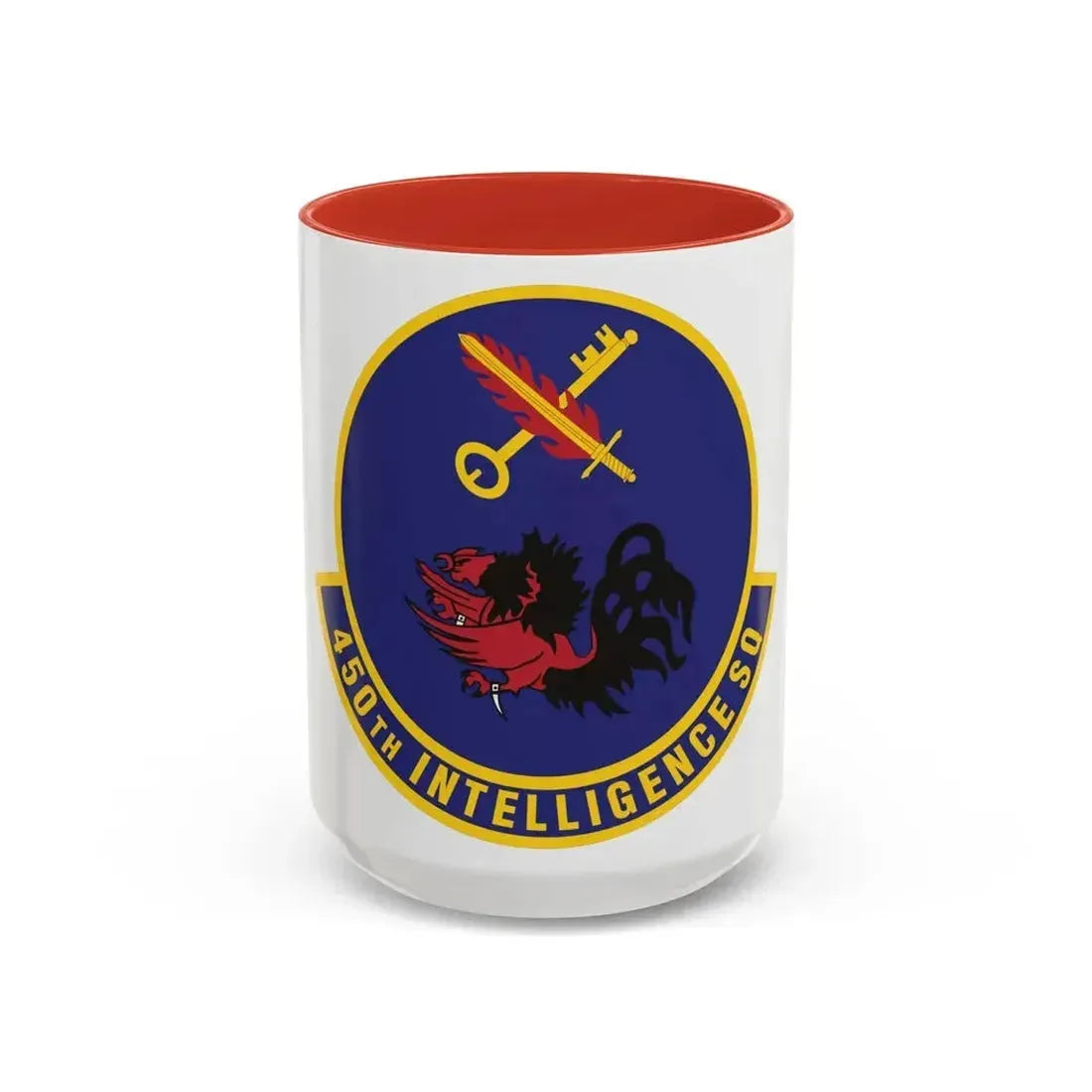 450th Intelligence Squadron (U.S. Air Force) Accent Coffee Mug 15oz Red - Go Mug Yourself