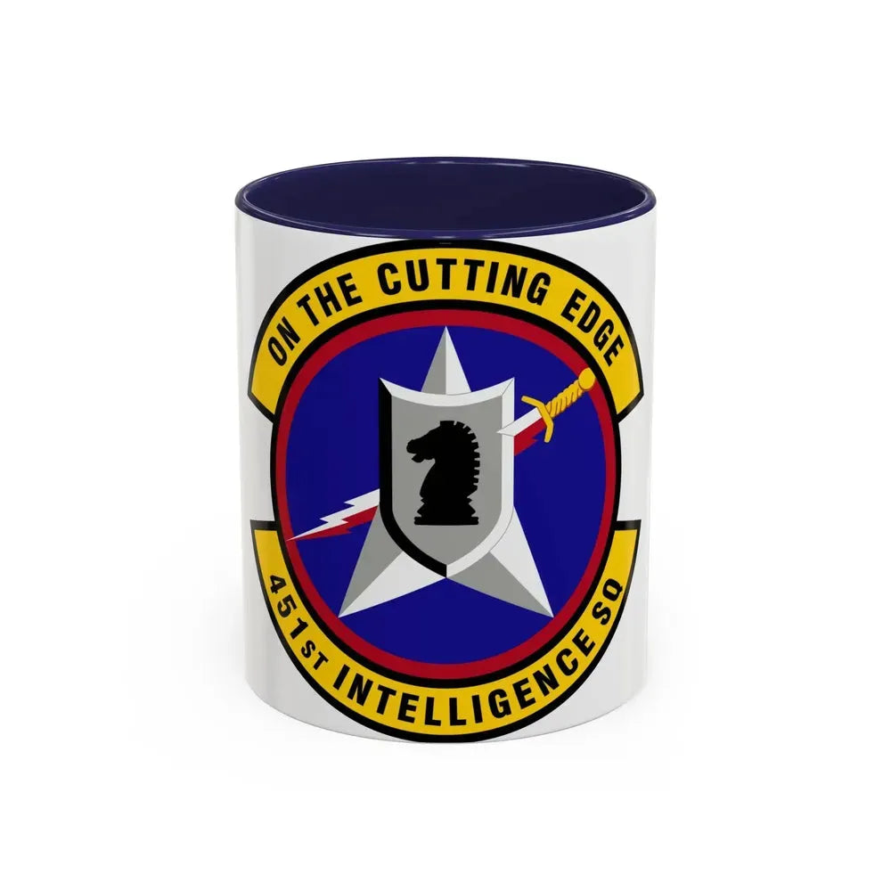 451 Intelligence Squadron ACC (U.S. Air Force) Accent Coffee Mug 11oz Navy - Go Mug Yourself
