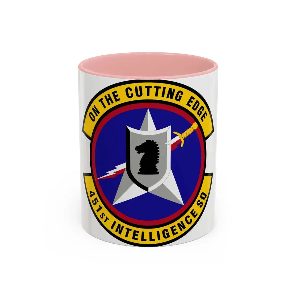 451 Intelligence Squadron ACC (U.S. Air Force) Accent Coffee Mug 11oz Pink - Go Mug Yourself