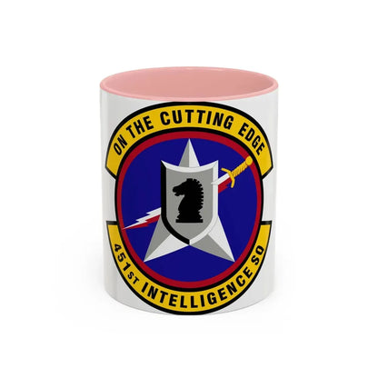 451 Intelligence Squadron ACC (U.S. Air Force) Accent Coffee Mug 11oz Pink - Go Mug Yourself