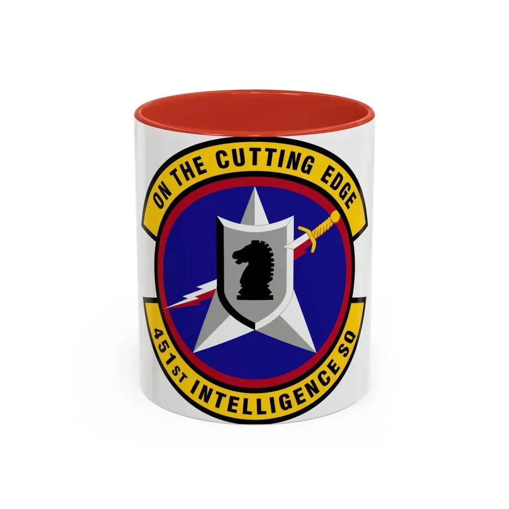 451 Intelligence Squadron ACC (U.S. Air Force) Accent Coffee Mug 11oz Red - Go Mug Yourself