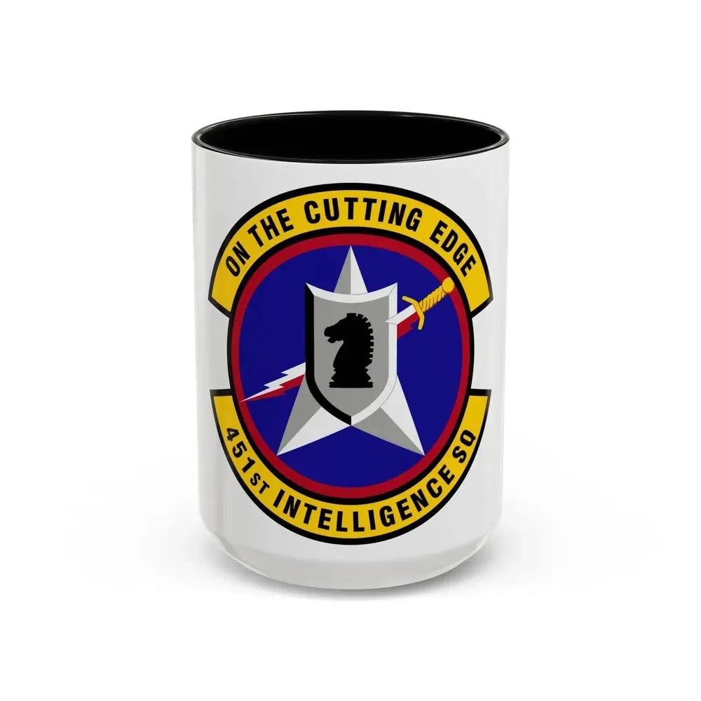 451 Intelligence Squadron ACC (U.S. Air Force) Accent Coffee Mug 15oz Black - Go Mug Yourself