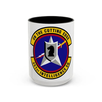 451 Intelligence Squadron ACC (U.S. Air Force) Accent Coffee Mug 15oz Black - Go Mug Yourself