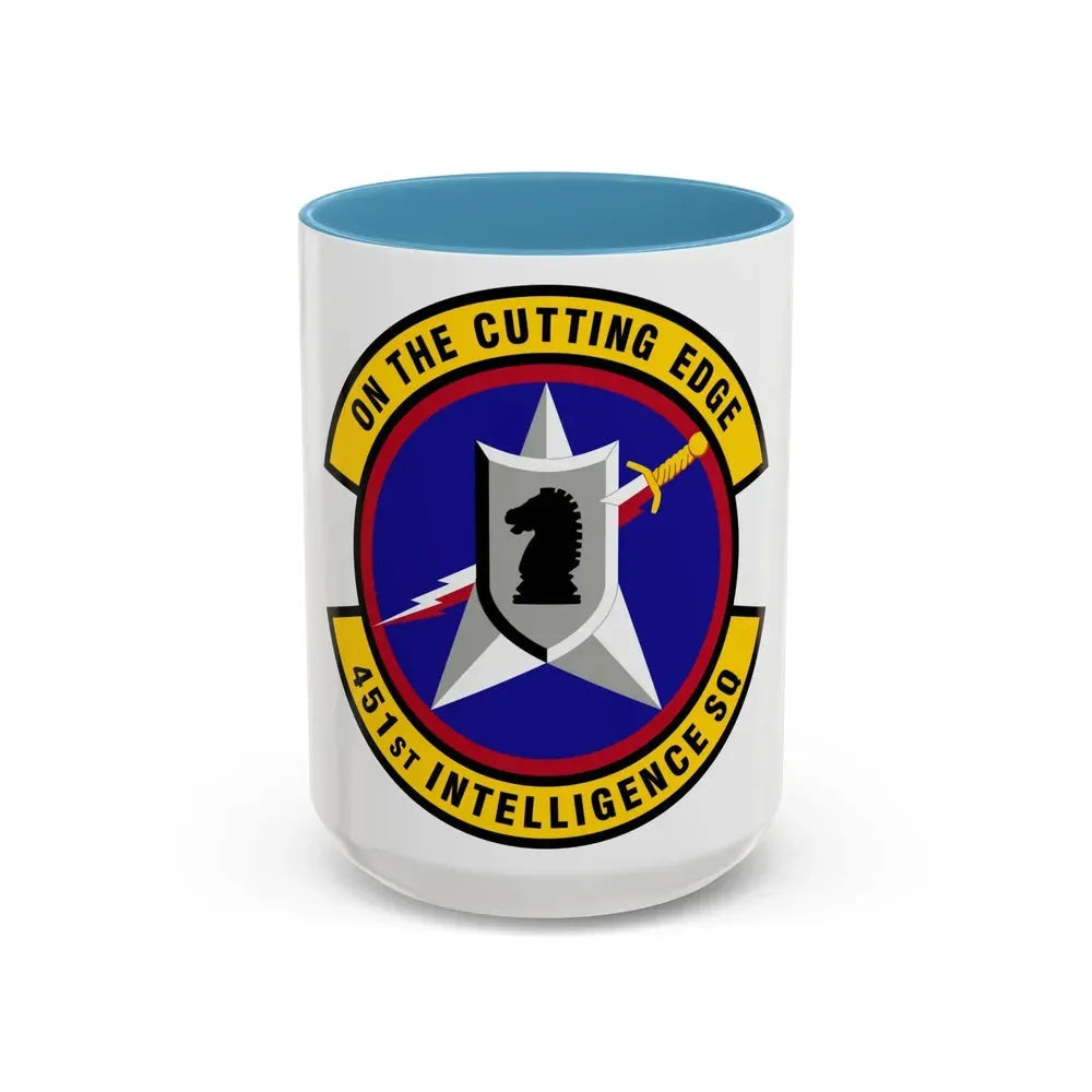 451 Intelligence Squadron ACC (U.S. Air Force) Accent Coffee Mug 15oz Light Blue - Go Mug Yourself